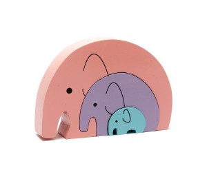 pastel elephant 12x10
